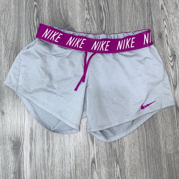SOLD Nike light silver/ grey and purple shorts size small - Picture 6 of 9